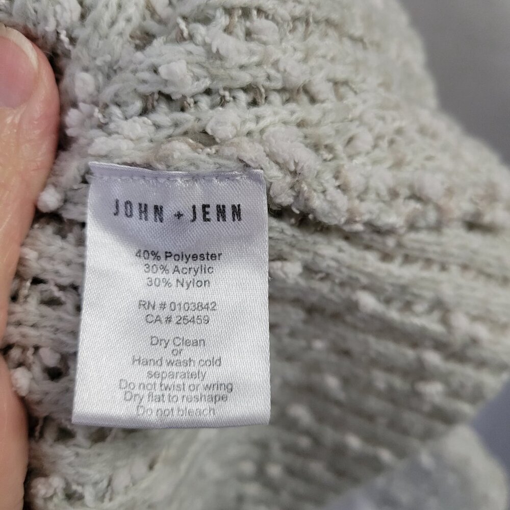 John Jenn Anthropologie Sweater Popcorn Large Artisanal Pullover Boucle Knit EUC - Picture 10 of 11